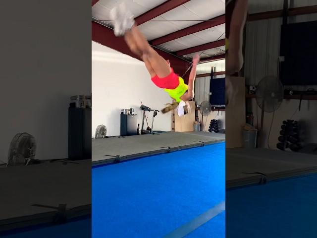 Standing 2 Back Handsprings, Whip to Layout!  Cheer Tumbling! 