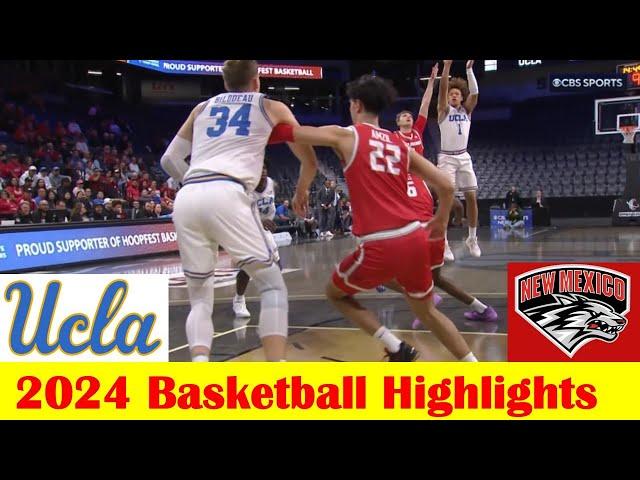 New Mexico vs #22 UCLA Basketball Game Highlights 11 8 2024