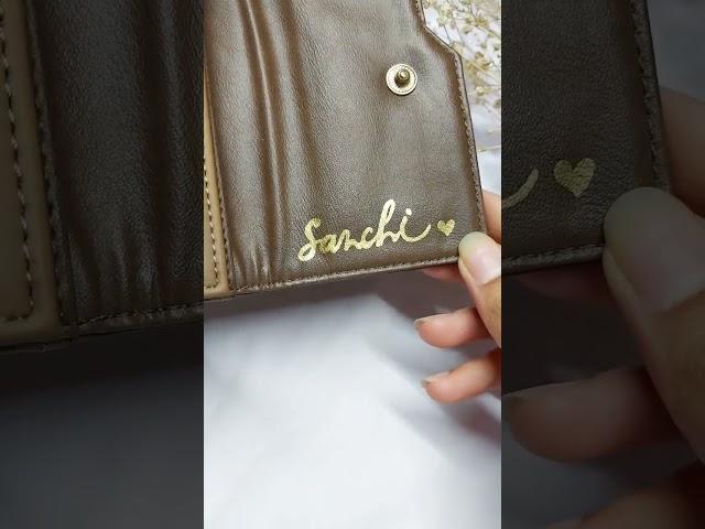 Personalized a wallet with calligraphy ️