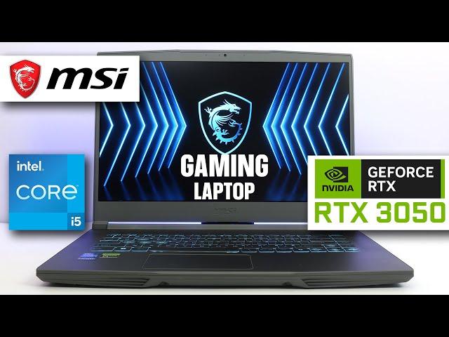 Budget Gaming Laptop MSI Thin 15 B12UC Geforce RTX3050 Intel Core i5 12450H - Gaming Test