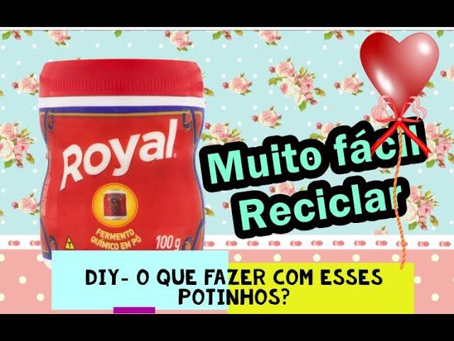 DIY- Pote de Pó Royal Decorado #Comigo  #Reciclagem