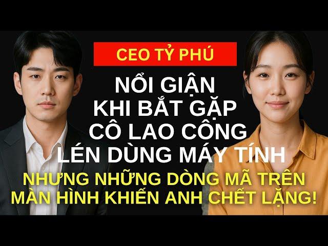 Bắt gặp cô lao công lén dùng máy tính, vị CEO định nổi giận, nhưng những dòng mã khiến anh chết lặng