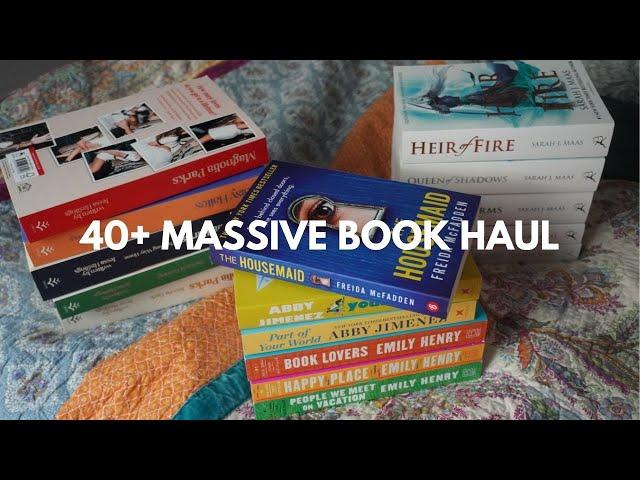 My first MASSIVE book haul (40+ books in all genres)