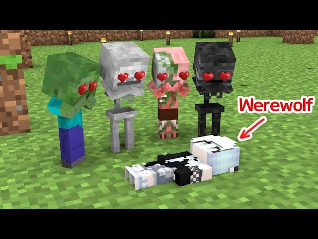 Baby Werewolf Girl and Vampire Boss - Minecraft Animation