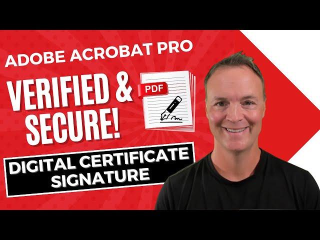 How to Create a Digital Certificate Signature in Adobe Acrobat Pro