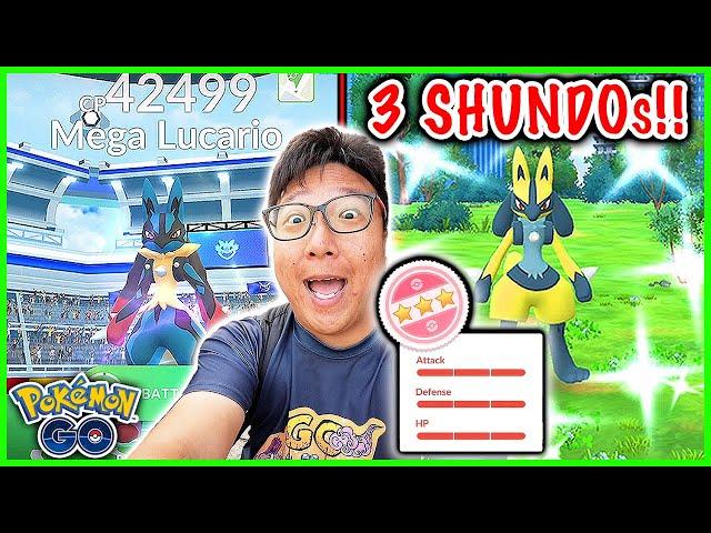 3 SHUNDO Lucario Caught on Mega Lucario Raid Day in Toronto, Canada - Pokemon GO