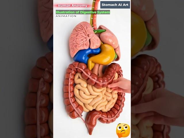 Animation of Digestive System | Stomach AI Art | 25