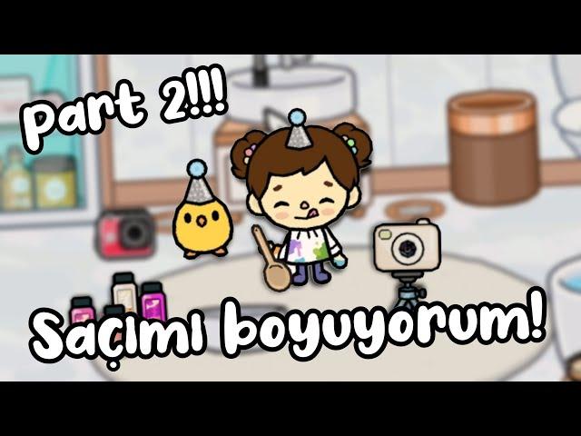 Saçımı Pembeye Boyuyorum!  -Part 2 - Toca Life World Türkçe | Prudence Night King