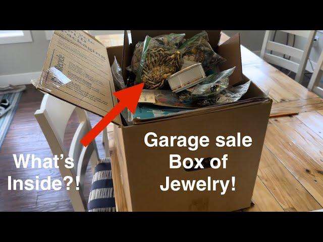 Giant box of Jewelry from a garage sale! what's inside?!?