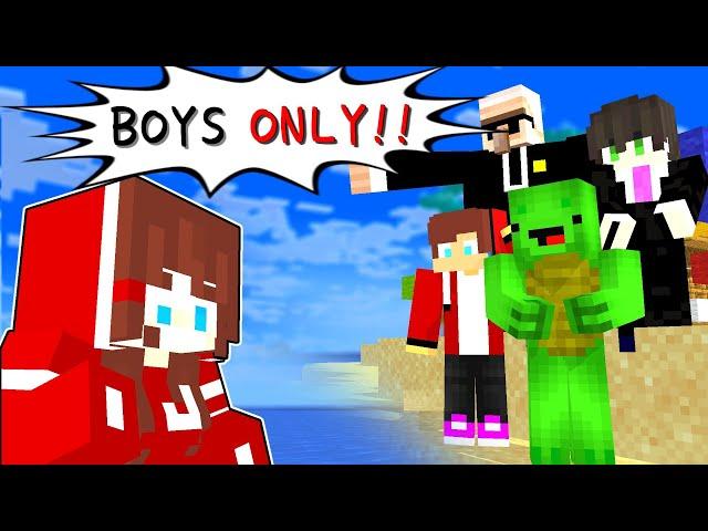 BOYS ONLY Island - Minecraft Animation [Maizen Mikey and JJ]