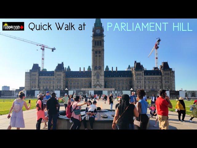 Quick Walk @ Parliament Hill  OTTAWA CANADA  //  Parliament Building Under Construction  //  2024