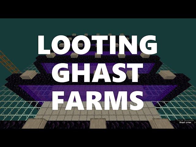 Minecraft Elegance: Looting Ghast Farms (up to 7200 tears/h, 9000 gp/h, Java 1.16+*)