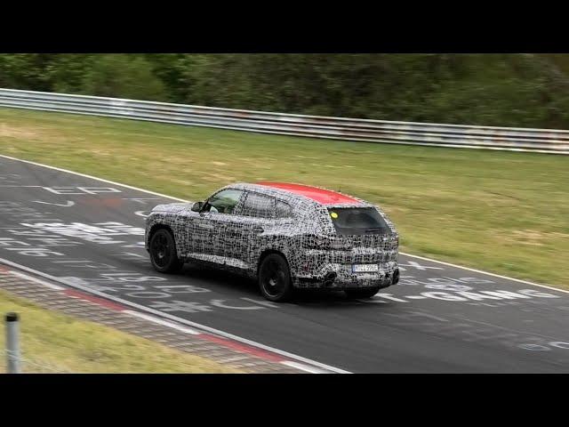 2023 BMW X8 (XM) Hybrid SUV prototype spied testing at the Nürburgring