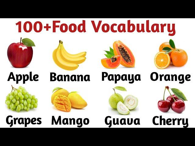 100+Food & Vegetables Vocabulary | Food & Grains & Vegetable Vocabulary | Common Words In English