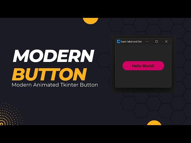 Modern Tkinter Button | Animated Button In Python #python