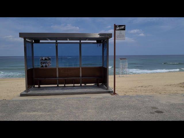 [4K] BTS Bus Stop in Jumunjin Beach, Gangneung, South Korea