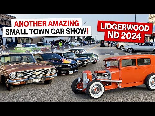 Another Amazing Small Town Car Show! Lidgerwood, North Dakota 2024 Wiley Avenue Cruise Night!