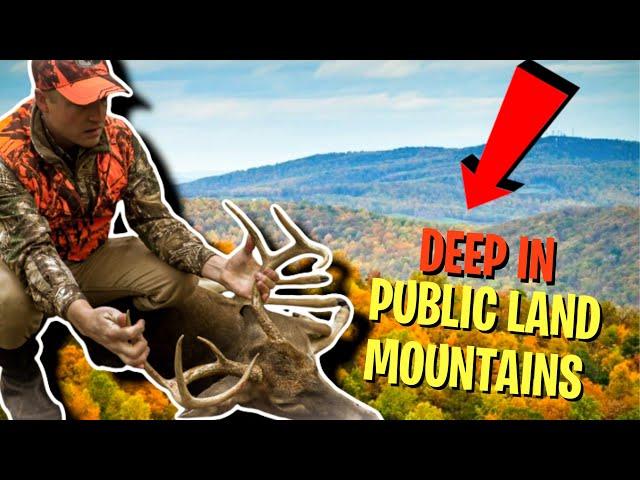 Hunting Deep in Public Land Mountains of Arkansas - Buck pinned us down!