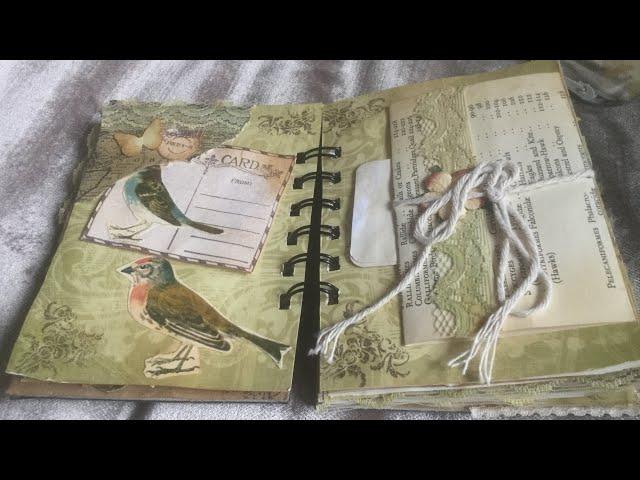 Micro mini junk journal nature and birds - Sold - Thank you!!!