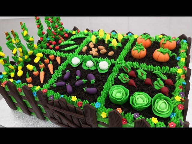 How To Make a VEGETABLE GARDEN CAKE by Cakes StepbyStep