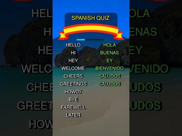 Spanish Quiz  #languagelearning #spanish #learnspanish