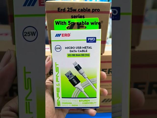 erd 25w cable with  fast charging and data cable #erd cable leader in mobile accessories