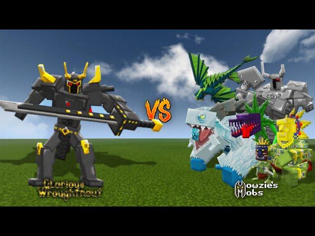 GLORIOUS WROUGHTNAUT vs MOWZIES MOBS | MINECRAFT