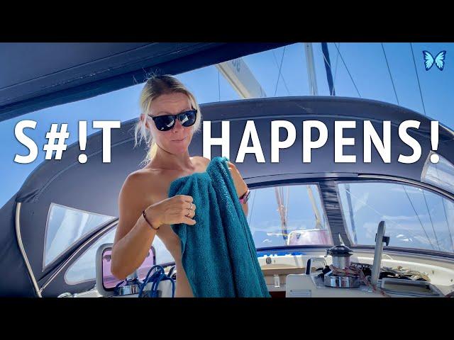 BOAT LIFE: POOR SEAMANSHIP?  Tell us what you think!  Sailing Schoinousa Island, Greece • S2:Ep27