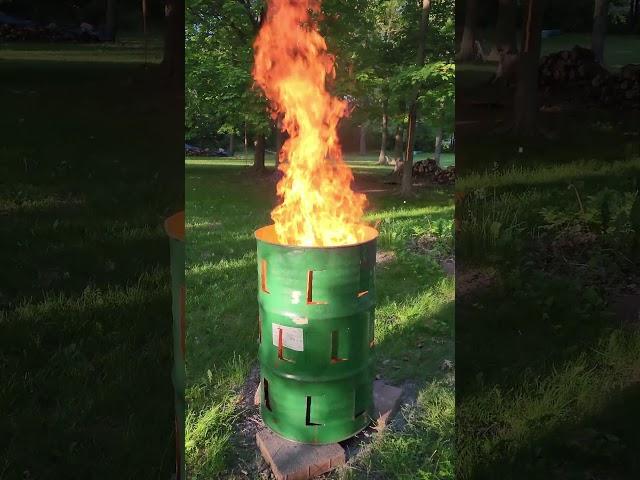 Fire Tornado! Vortex burn barrel! #shorts