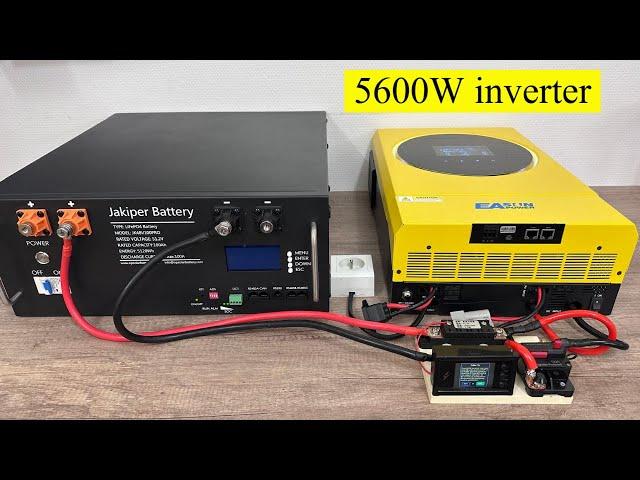 Complete installation Hybrid Solar Inverter 48V system 5600W home energy storage