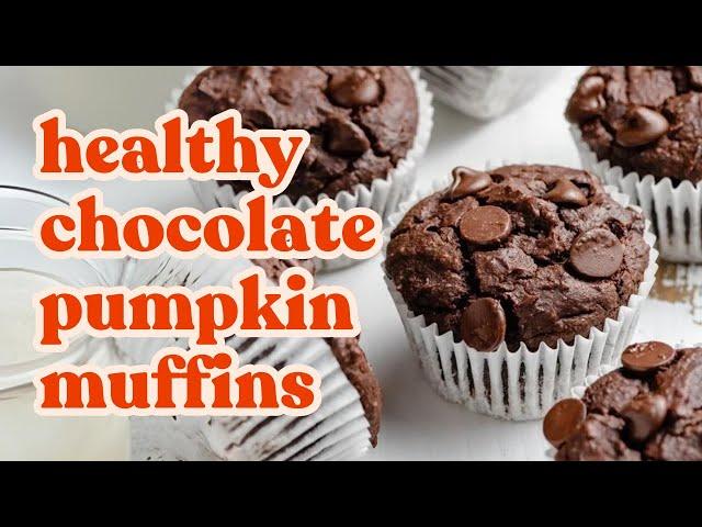 Nourishing Almond Butter Double Chocolate Pumpkin Muffins