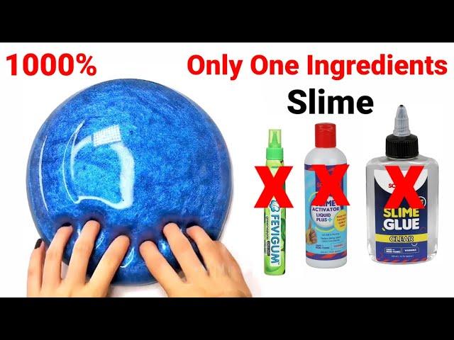 Only 1 ingredient slime/No Glue No Borax No Activator Slime/How to make slime/DIY Fluffy Slime#slime