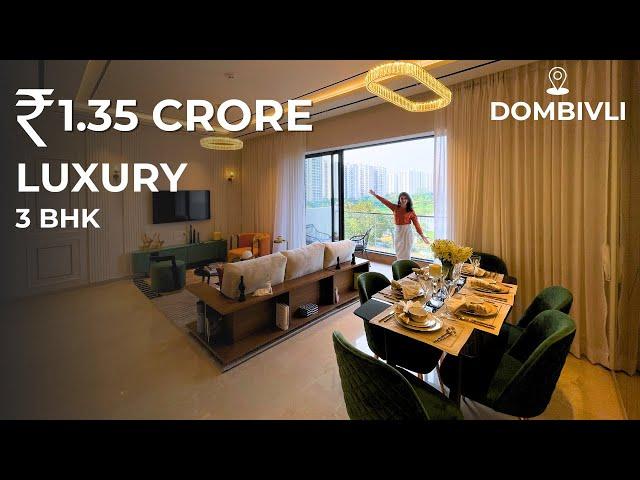 3BHK LUXURY Flat with Lake View | LODHA Serenity Dombivli | Interior Design