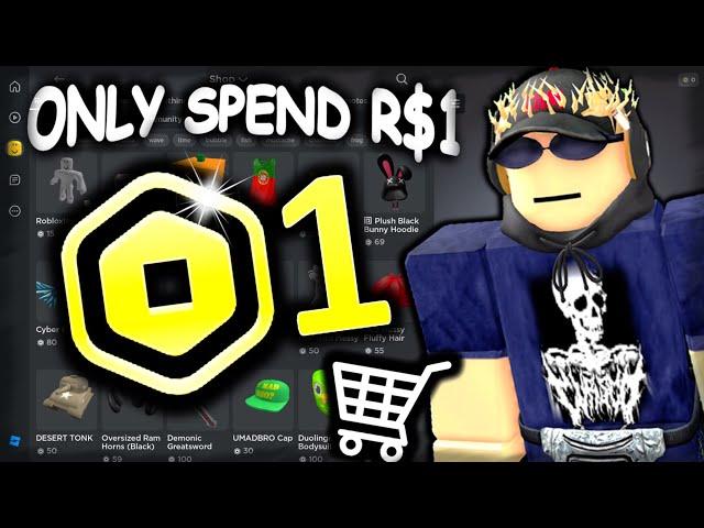 R$1 Robux Shopping Spree! (Cheap Roblox Avatar Challenge)