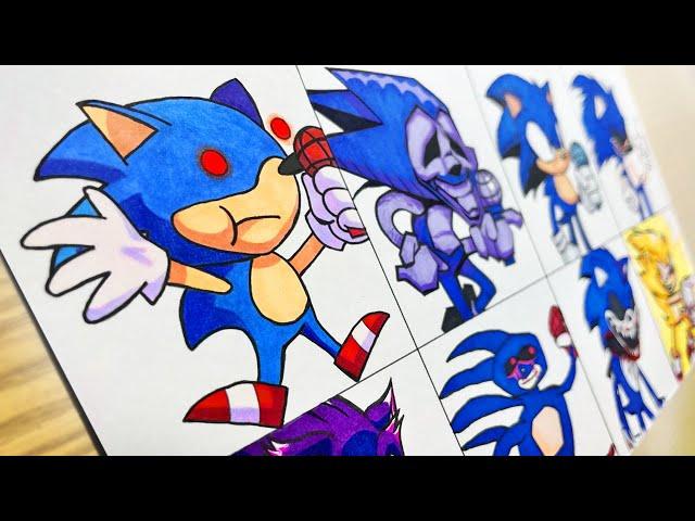 Drawing FRIDAY NIGHT FUNKIN' MODS - SONIC.EXE. 2.0 / Sonic X / Beast