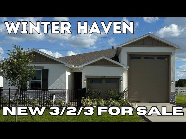 ATTACHED RV GARAGE | 3 Bedroom Model Home Tour Winter Haven Florida | Walkthrough #rvgarage #rv