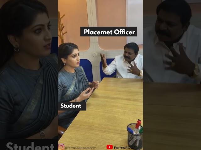 Placements officer and student#shorts#youtube#FormsADDA