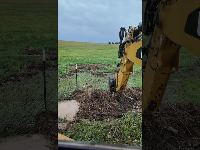 Digging out a Culvert   4K #Cat420F2 #stormdamagerepair #irrigation #farm #backhoe