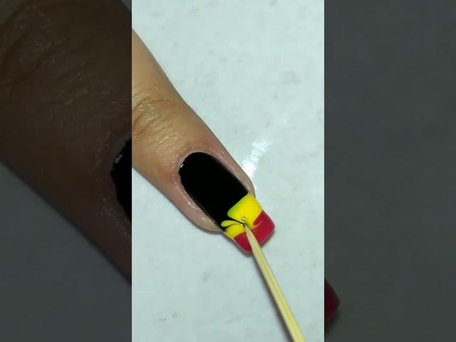 Easy fire nail design #easynailart #nailart #shorts