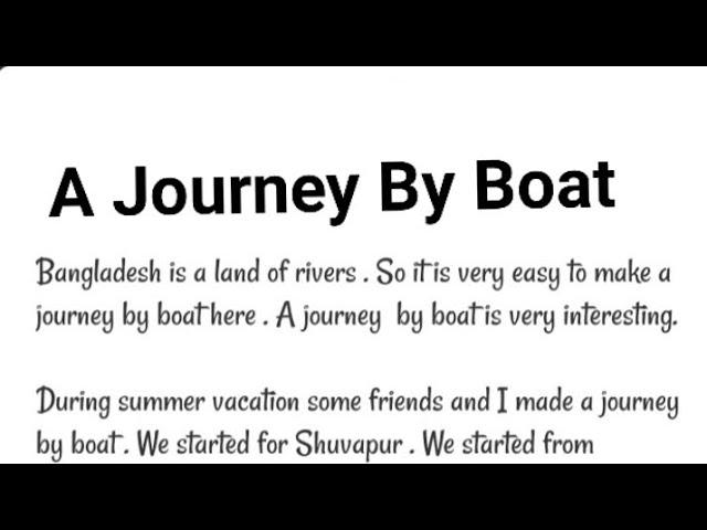 A Journey By Boat (Composition)