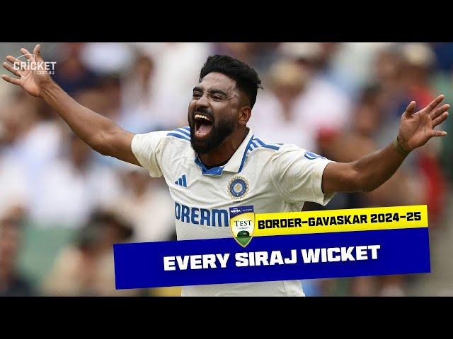 Every wicket: Livewire Siraj claims 20 Aussie victims | Australia v India 2024-25