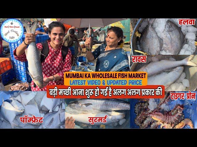 MUMBAI KA WHOLESALE VERSOVA FISH MARKET | BADI MACHI AAGAYI HAI REASONABLE PRICE   AAP KAB JAAOGE?