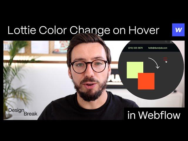 How to: Change Lottie Color on Hover, in Webflow