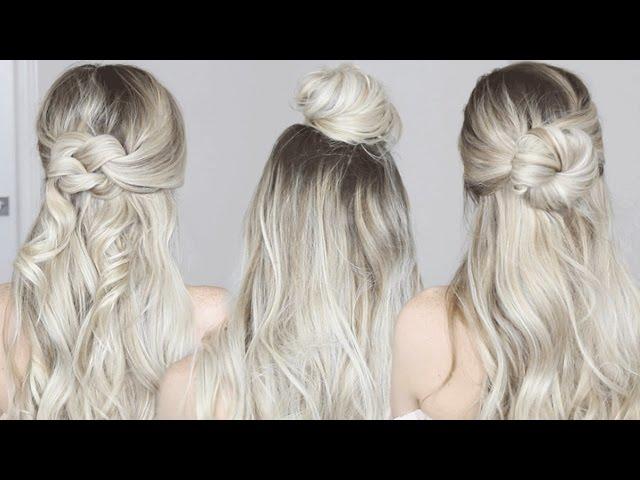 3 EASY Half Up Hairstyles | Alex Gaboury