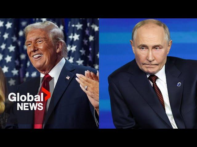 Putin congratulates Trump on election win, says a new world order is underway