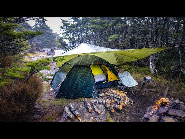 WINTER CAMPING - Two Nights - Snow and Heavy Rain