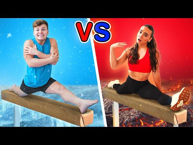 HOT vs COLD Gymnastics Challenge!