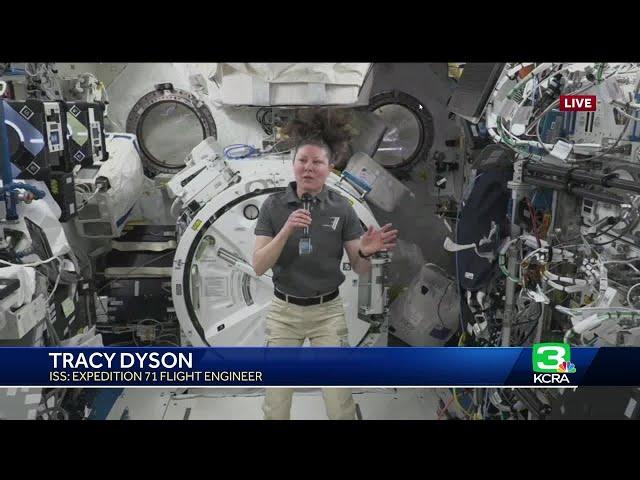 Astronaut and UC Davis alum Tracy Dyson speaks with KCRA 3 live from ISS