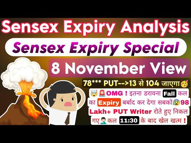 Sensex Expiry Day Strategy | Sensex Expiry Day Hero Zero Strategy & Sensex Prediction For 8th Nov