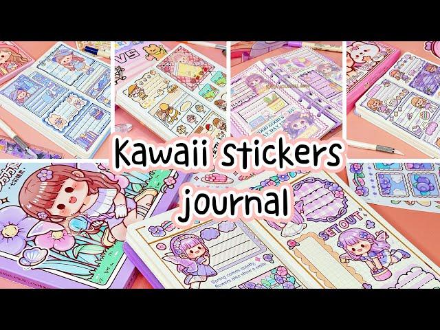 stickers journaling cute kawaii sticker Immersive ASMR bullet journal | Compilation Ep.14